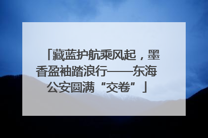 藏蓝护航乘风起，墨香盈袖踏浪行——东海公安圆满“交卷”