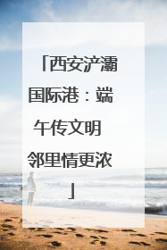 西安浐灞国际港：端午传文明 邻里情更浓
