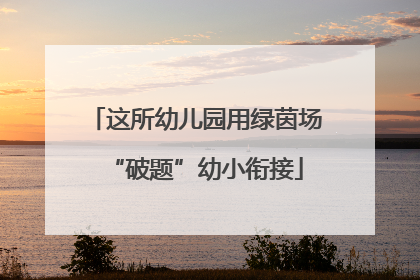 这所幼儿园用绿茵场“破题”幼小衔接