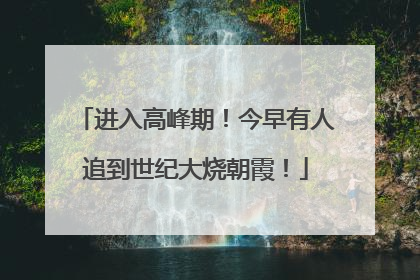 进入高峰期！今早有人追到世纪大烧朝霞！