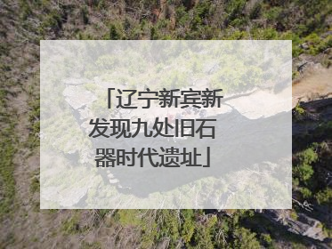 辽宁新宾新发现九处旧石器时代遗址