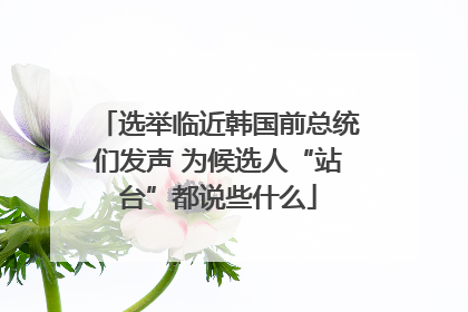 选举临近韩国前总统们发声 为候选人“站台”都说些什么