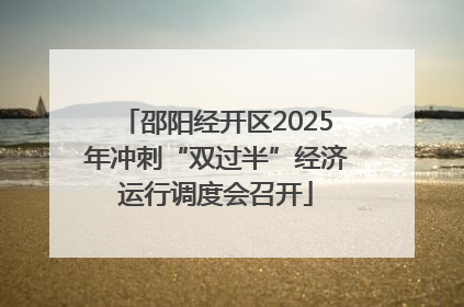 邵阳经开区2025年冲刺“双过半”经济运行调度会召开