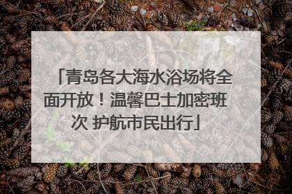 青岛各大海水浴场将全面开放！温馨巴士加密班次 护航市民出行