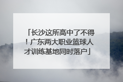 长沙这所高中了不得！广东两大职业篮球人才训练基地同时落户