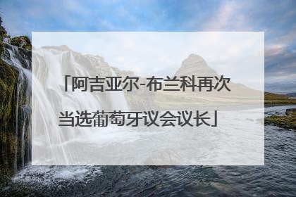 阿吉亚尔-布兰科再次当选葡萄牙议会议长