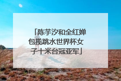 陈芋汐和全红婵包揽跳水世界杯女子十米台冠亚军