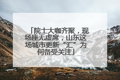 院士大咖齐聚，现场座无虚席，山东这场城市更新“汇”为何备受关注