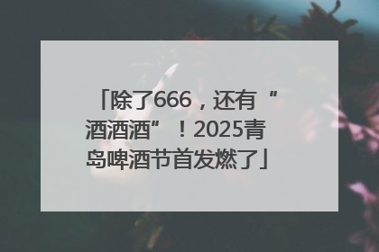 除了666，还有“酒酒酒”！2025青岛啤酒节首发燃了