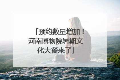 预约数量增加！河南博物院暑期文化大餐来了