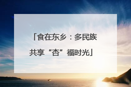 食在东乡：多民族共享“杏”福时光
