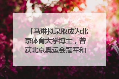 马琳拟录取成为北京体育大学博士，曾获北京奥运会冠军和4次世界杯冠军