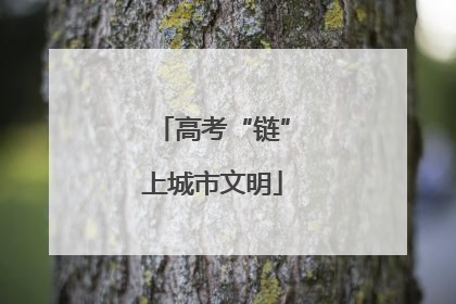 高考“链”上城市文明
