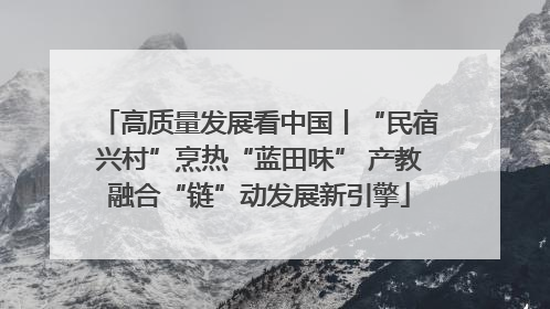 高质量发展看中国丨“民宿兴村”烹热“蓝田味” 产教融合“链”动发展新引擎