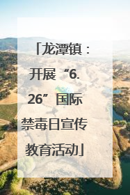 龙潭镇：开展“6.26”国际禁毒日宣传教育活动