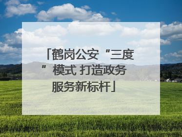 鹤岗公安“三度”模式 打造政务服务新标杆