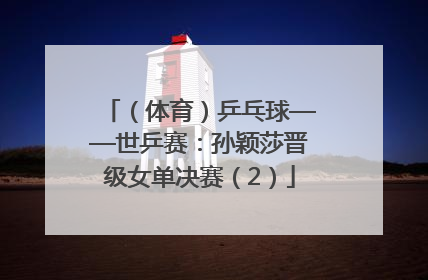 （体育）乒乓球——世乒赛：孙颖莎晋级女单决赛（2）