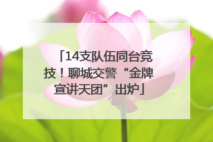 14支队伍同台竞技！聊城交警“金牌宣讲天团”出炉