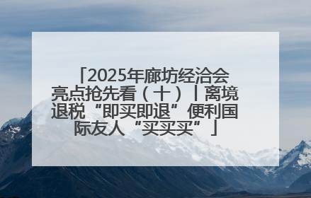 2025年廊坊经洽会亮点抢先看（十）丨离境退税“即买即退”便利国际友人“买买买”
