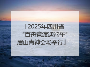 2025年四川省“百舟竞渡迎端午”眉山青神会场举行