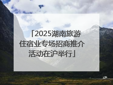 2025湖南旅游住宿业专场招商推介活动在沪举行