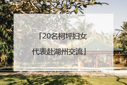 20名柯坪妇女代表赴湖州交流
