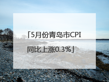 5月份青岛市CPI同比上涨0.3%
