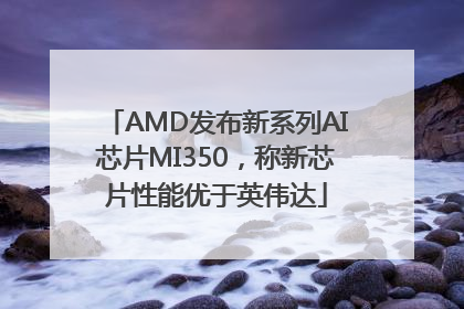 AMD发布新系列AI芯片MI350，称新芯片性能优于英伟达